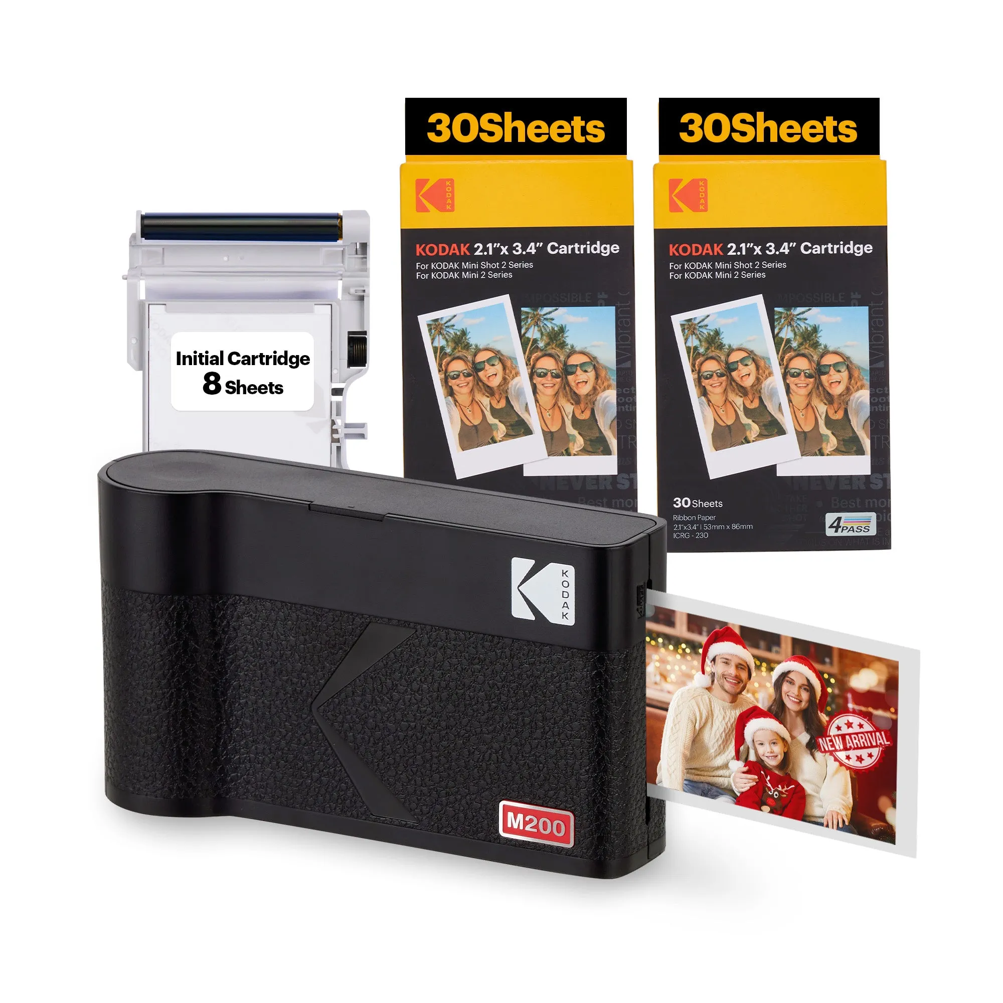 KODAK Mini 2 ERA 4PASS Portable Photo Printer (2.1x3.4) (Printer   68 Sheets)