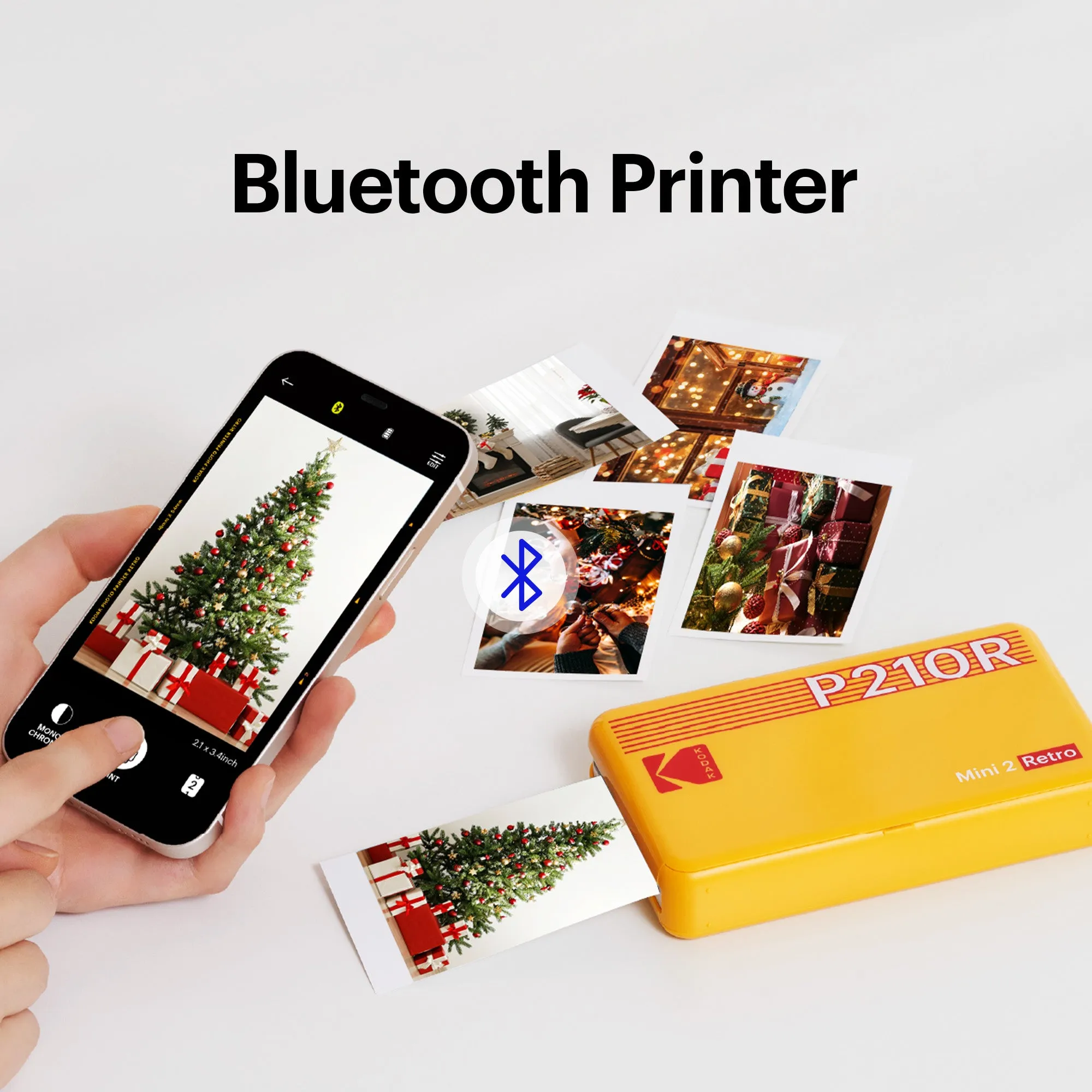 KODAK Mini 2 Retro 4PASS Portable Photo Printer (2.1x3.4 inches)   68 Sheets Gift Bundle
