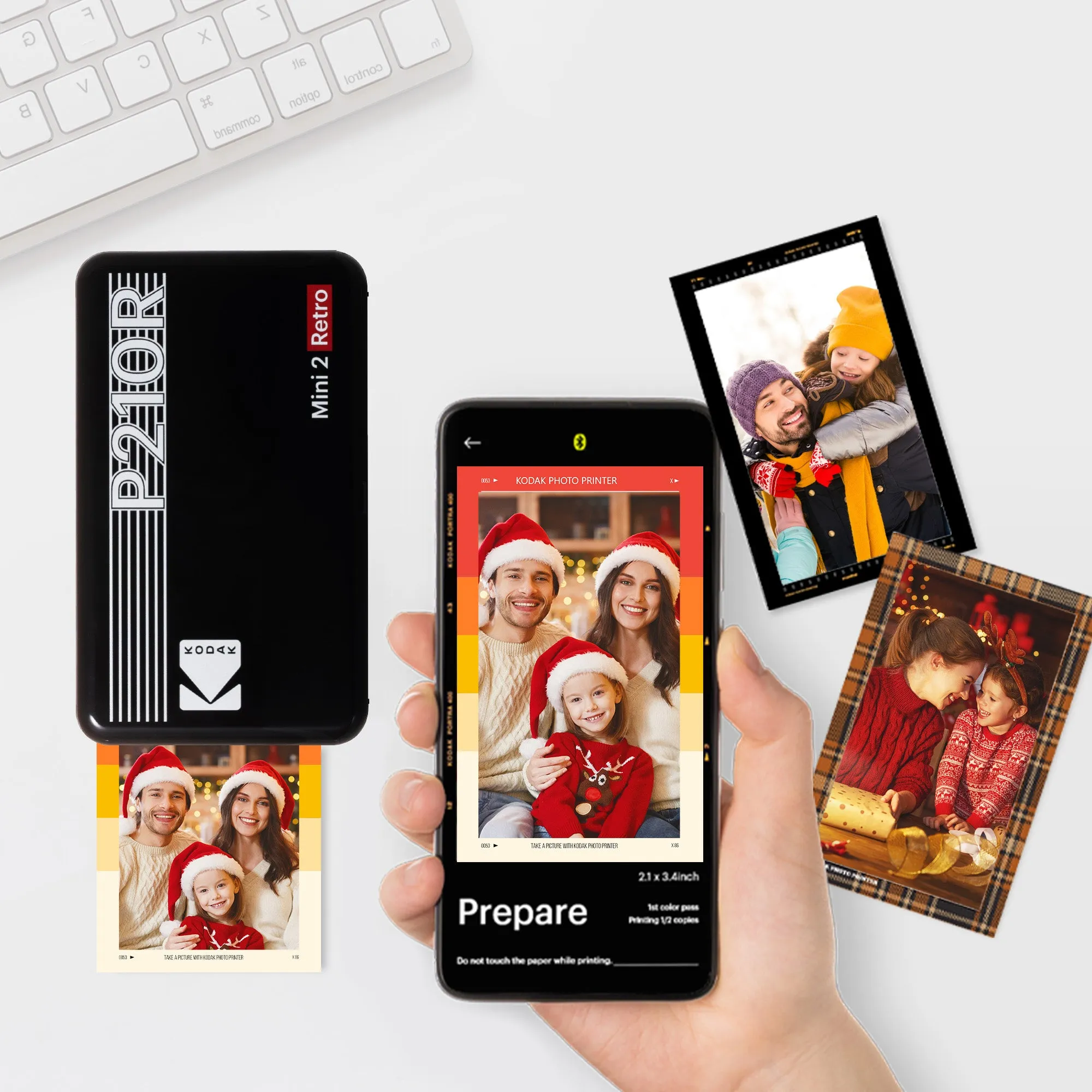KODAK Mini 2 Retro 4PASS Portable Photo Printer (2.1x3.4 inches)   8 Sheets