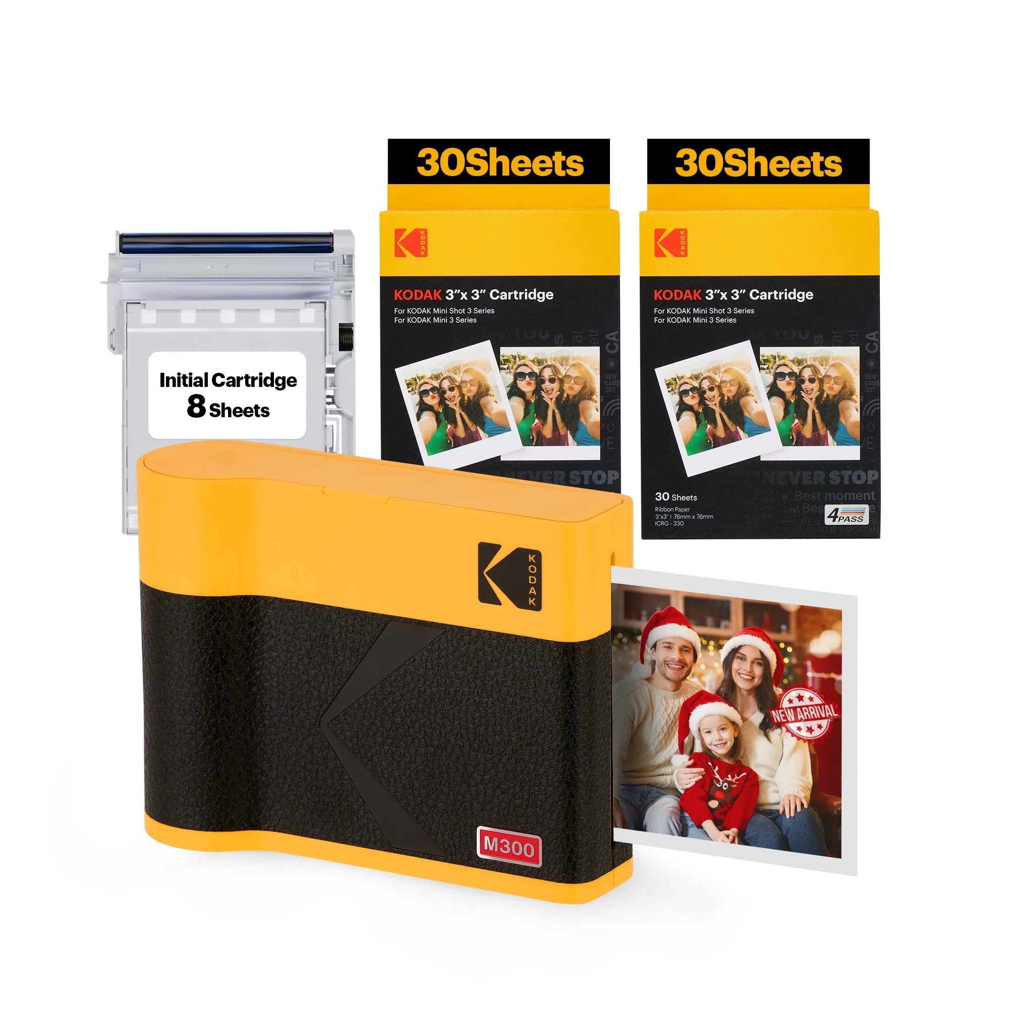 KODAK Mini 3 ERA 4PASS Portable Photo Printer (3x3) (Printer   68 Sheets)