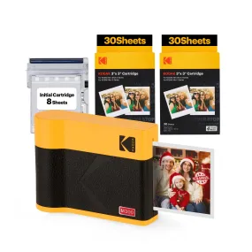 KODAK Mini 3 ERA 4PASS Portable Photo Printer (3x3) (Printer   68 Sheets)