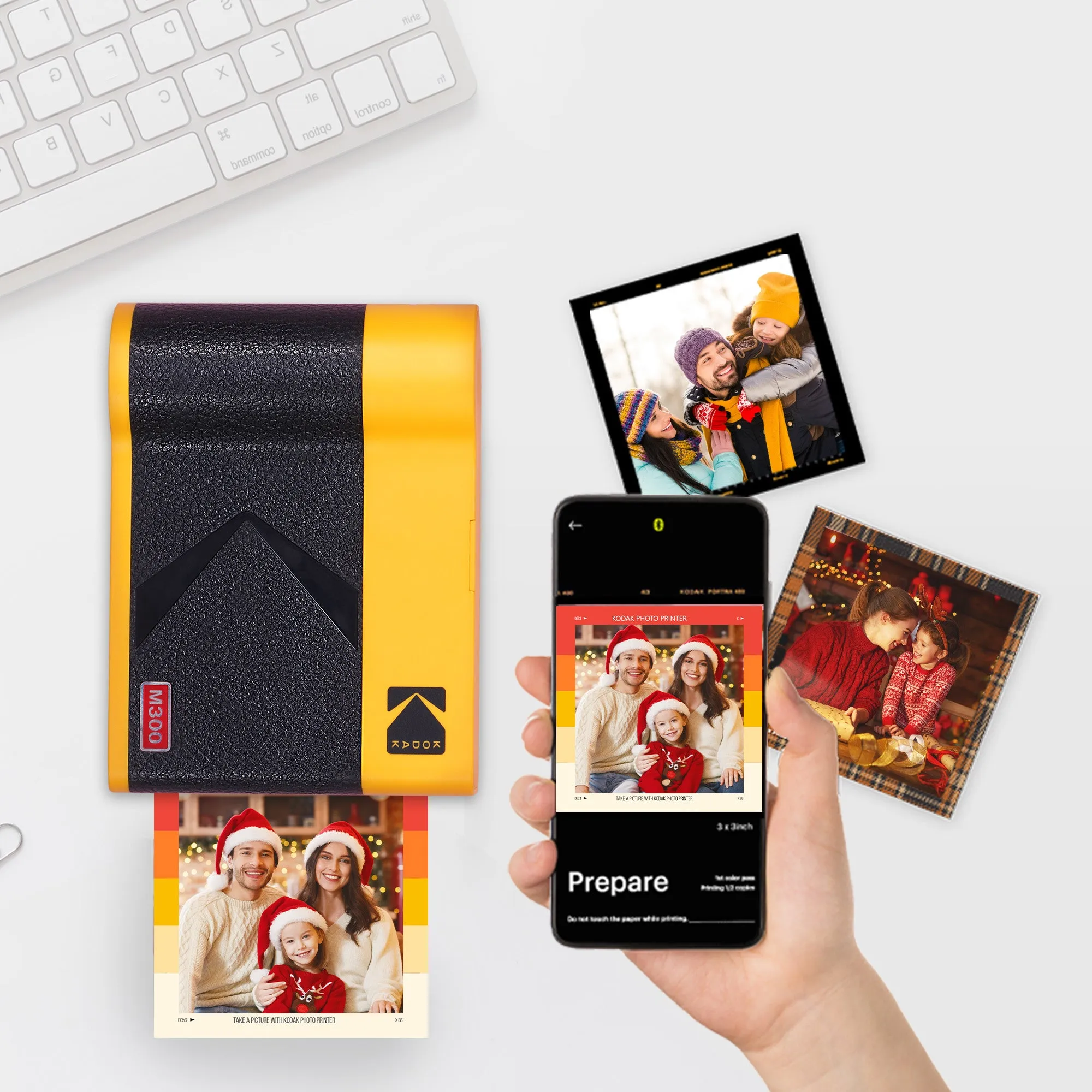 KODAK Mini 3 ERA 4PASS Portable Photo Printer (3x3) (Printer   8 Sheets)