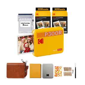 KODAK Mini 3 Retro 4PASS Portable Photo Printer (3x3 inches)   68 Sheets Gift Bundle