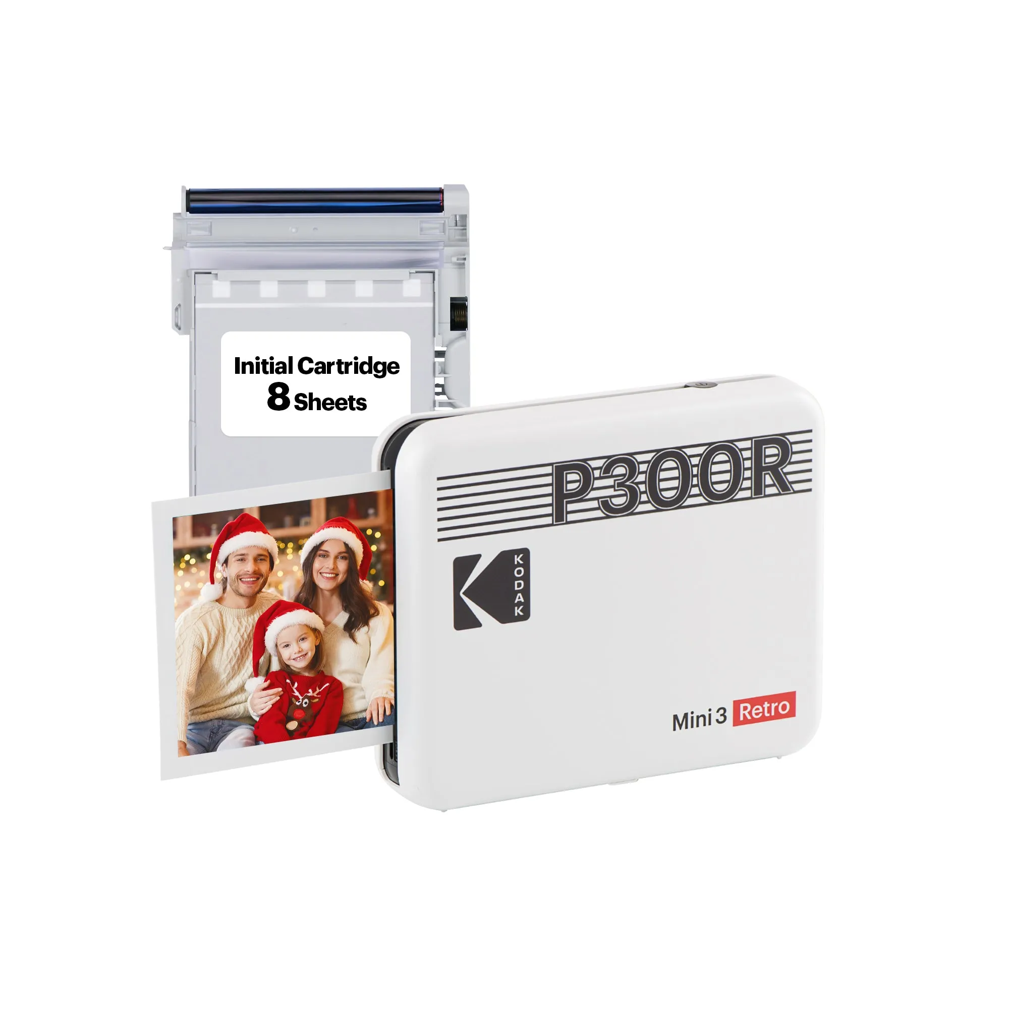 KODAK Mini 3 Retro 4PASS Portable Photo Printer (3x3 inches)   8 Sheets