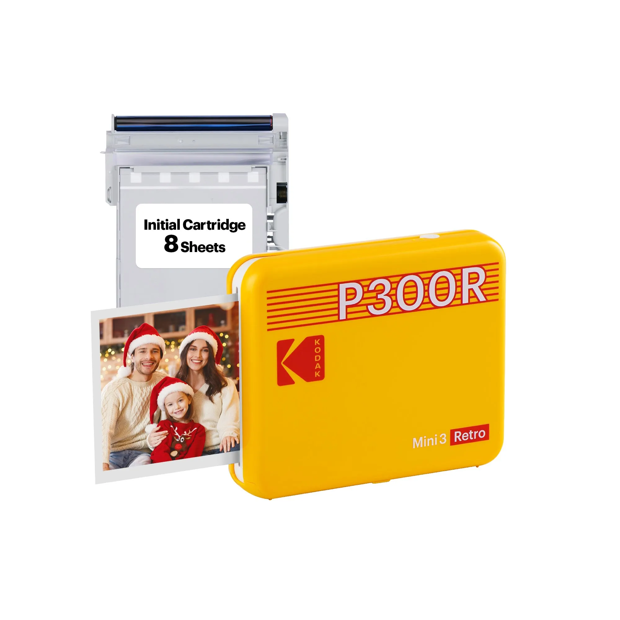 KODAK Mini 3 Retro 4PASS Portable Photo Printer (3x3 inches)   8 Sheets