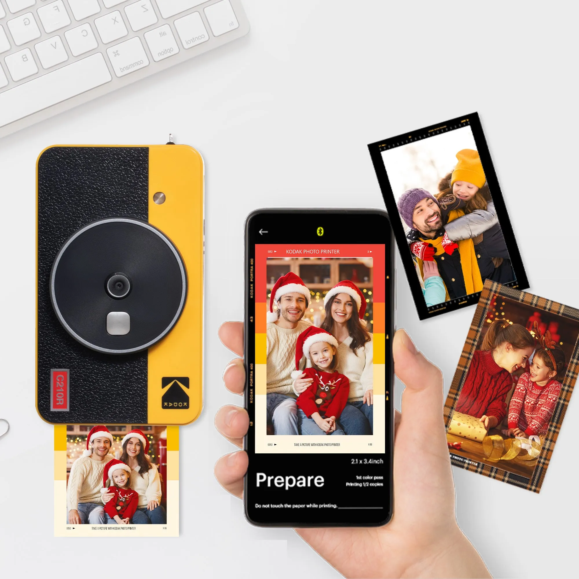 KODAK Mini Shot 2 Retro 4PASS 2-in-1 Instant Camera and Photo Printer (2.1x3.4 inches)   68 Sheets Bundle