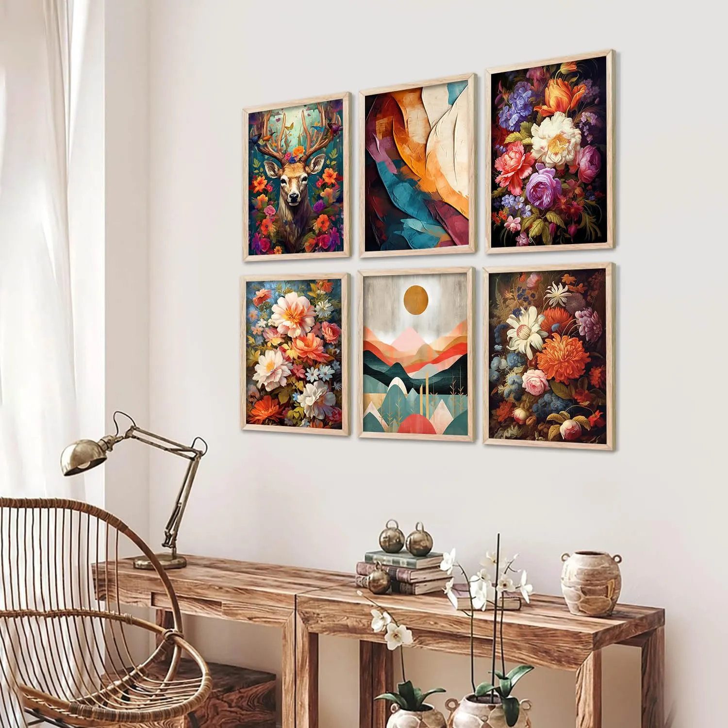 kotart - Aesthetic Modern Wall Decor Paintings with Frame for Home Decoration - Painting for Living Room Bedroom - Painting for Wall Decoration (10x13 inch, C)