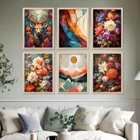 kotart - Aesthetic Modern Wall Decor Paintings with Frame for Home Decoration - Painting for Living Room Bedroom - Painting for Wall Decoration (10x13 inch, C)