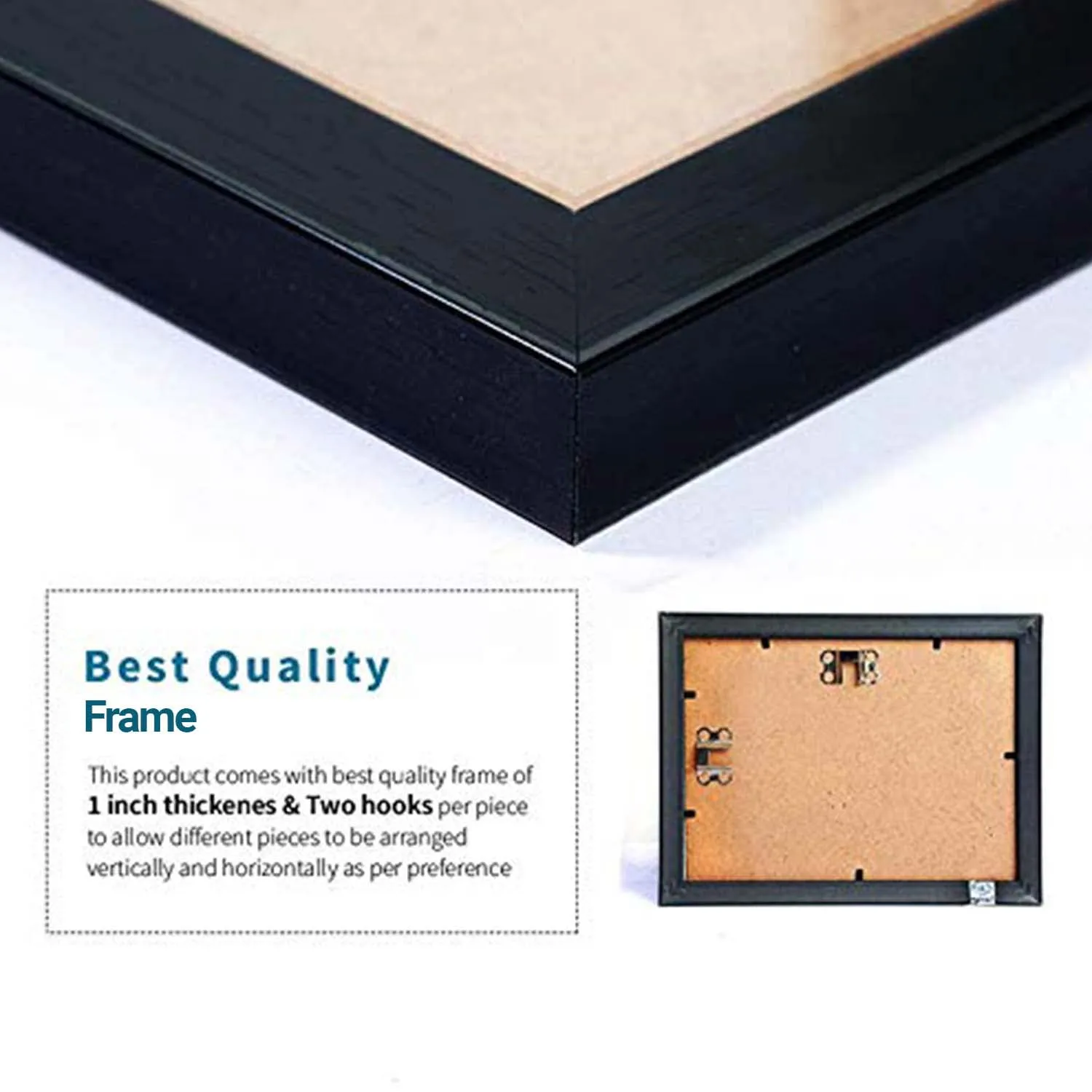 Kotart - Frames For Wall Decor - Motivational Photo Frames For Wall Decoration - Quotes Wall Poster With Frame For Room Living Room (11 Inch X 11 Inch, Multi) Set Of 4 - Engineered Wood