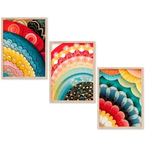 kotart Modern Art Home Decor Framed Paintings for Bedroom Living Room Office Wall Decor - Wall Poster with Frame - Painting for Wall Decoration Set of 3 (10 x 13, A)