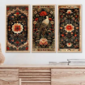kotart - Painting for wall Decoration Frames |Traditional Indian Art Pichwai Wall Décor Paintings | Traditional Indian Art Pichwai Wall Décor Paintings For Home Décor Living Room Bedroom Set of 3 (10X19 INCH, A)
