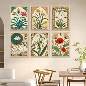 kotart Premium Digital Madhubani Art Paintings with Frame for Home Decor - Wall Painting for Living Room - Pack of 6 (10x13, painting for wall decoration)