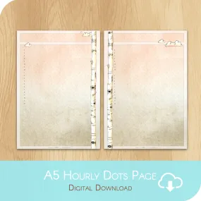 Love Is In The Air - Printable A5 Dots Hourly Page