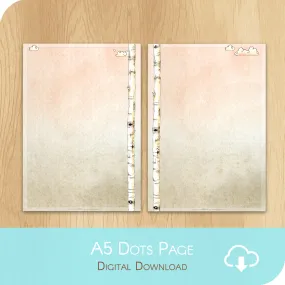 Love Is In The Air - Printable A5 Dots Notes Page