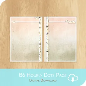 Love Is In The Air - Printable B6 Dots Hourly Page