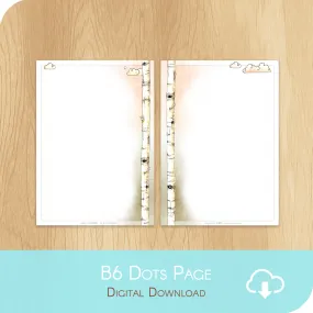 Love Is In The Air - Printable B6 Dots Page - White Version