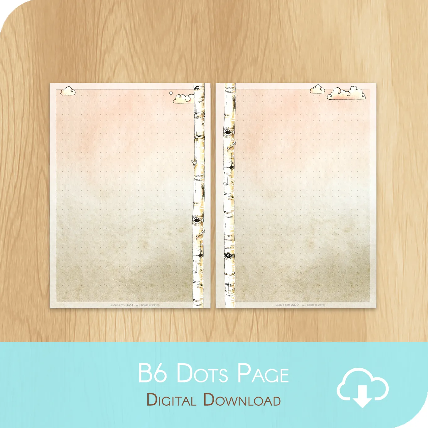 Love Is In The Air - Printable B6 Dots Page