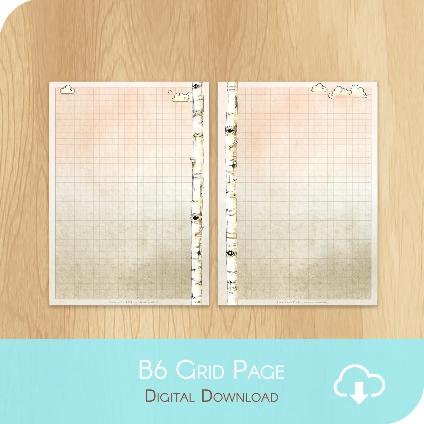 Love Is In The Air - Printable B6 Grid Page