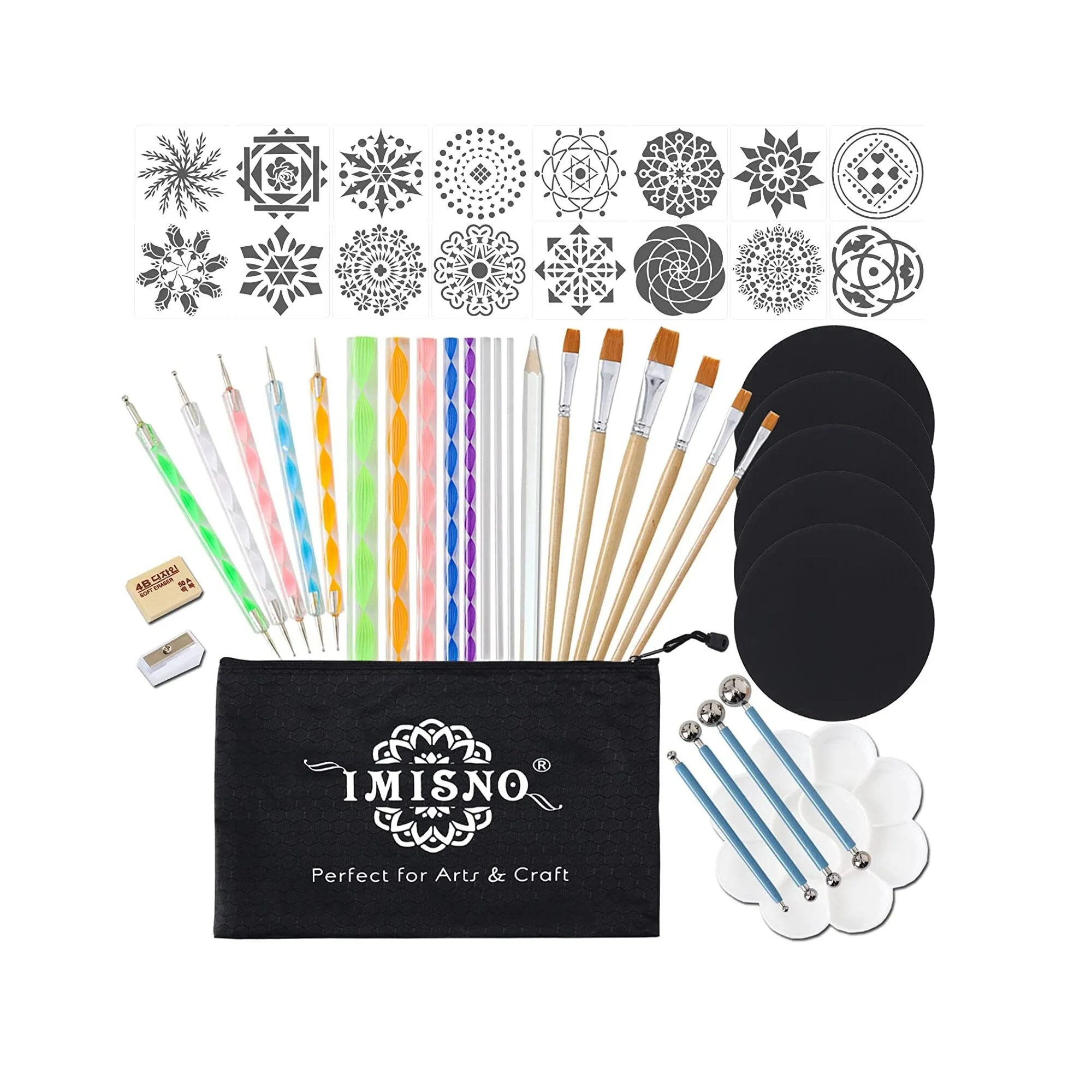 Mandala Dotting Tools Painting Kit | Rock Dot Paint Stencils Tool Set Art Craft Supplies Kits