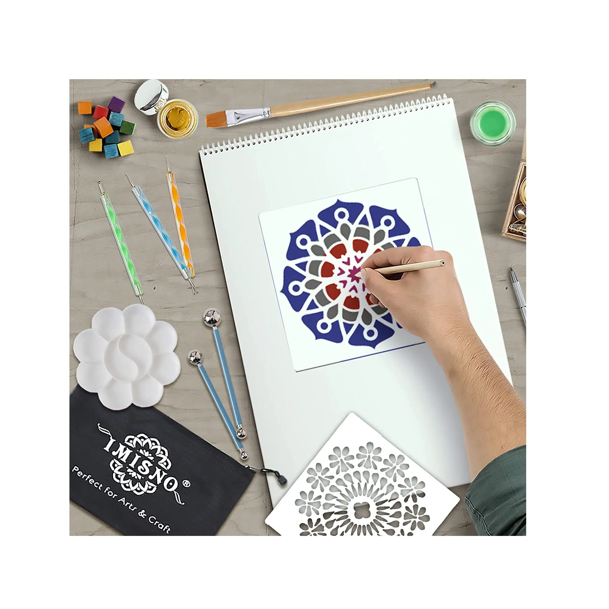 Mandala Dotting Tools Painting Kit | Rock Dot Paint Stencils Tool Set Art Craft Supplies Kits