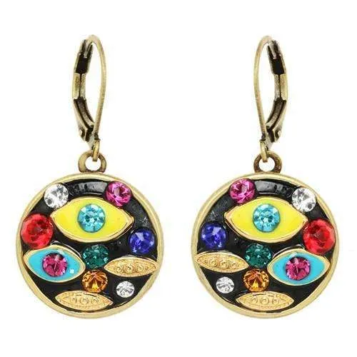 Michal Golan Multi-Color Evil Eye Earrings