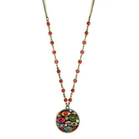 Michal Golan Multi-Eye Pendant on Beaded Necklace