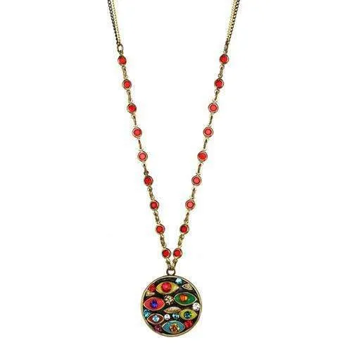 Michal Golan Multi-Eye Pendant on Beaded Necklace