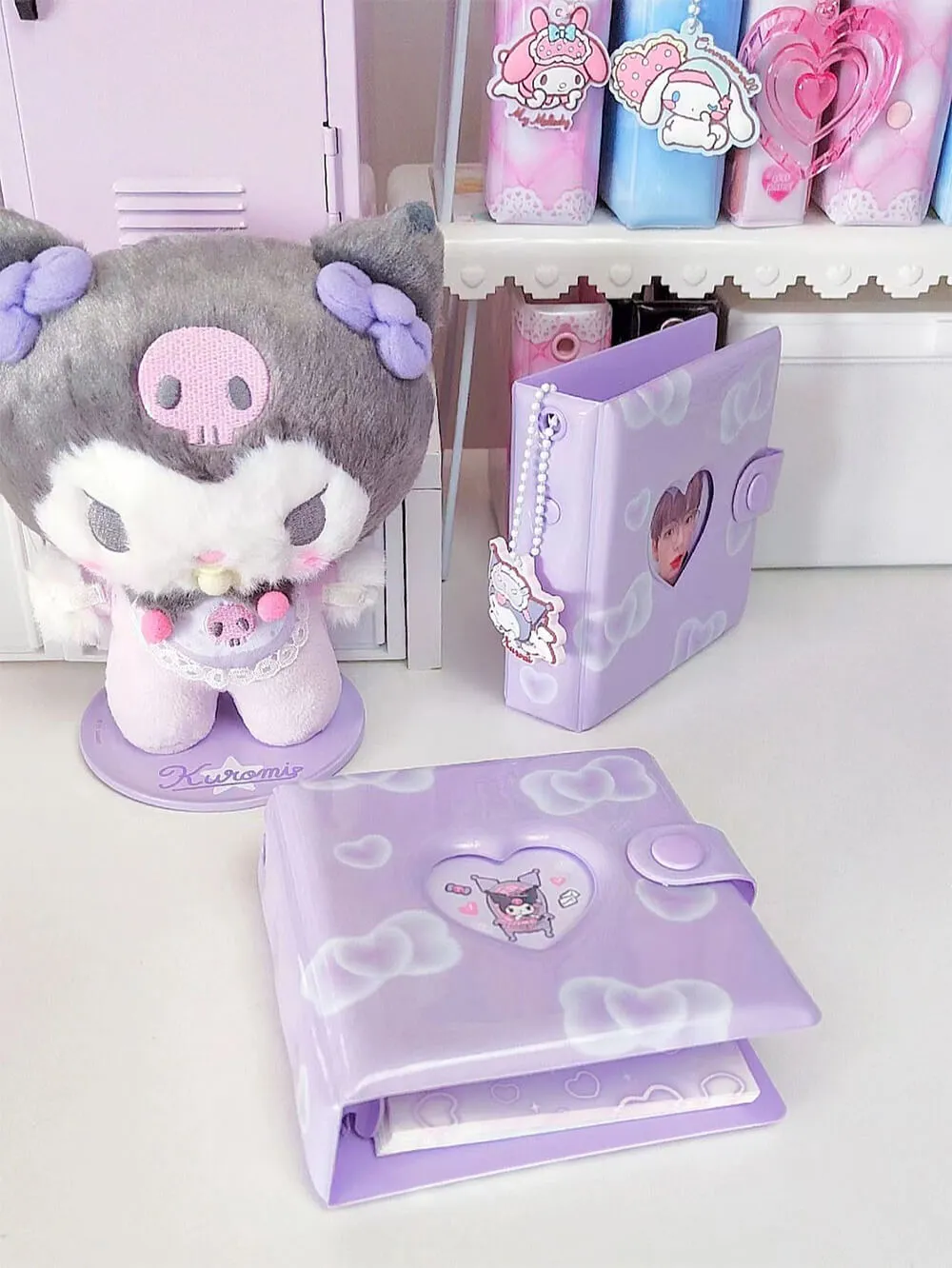 Mini 3-Ring Binder Scrapbook Album Love Heart Hollow