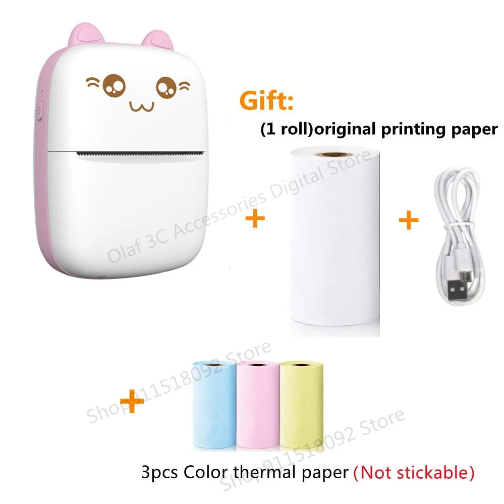 Mini Label Printer Inkless Thermal Portable Printer