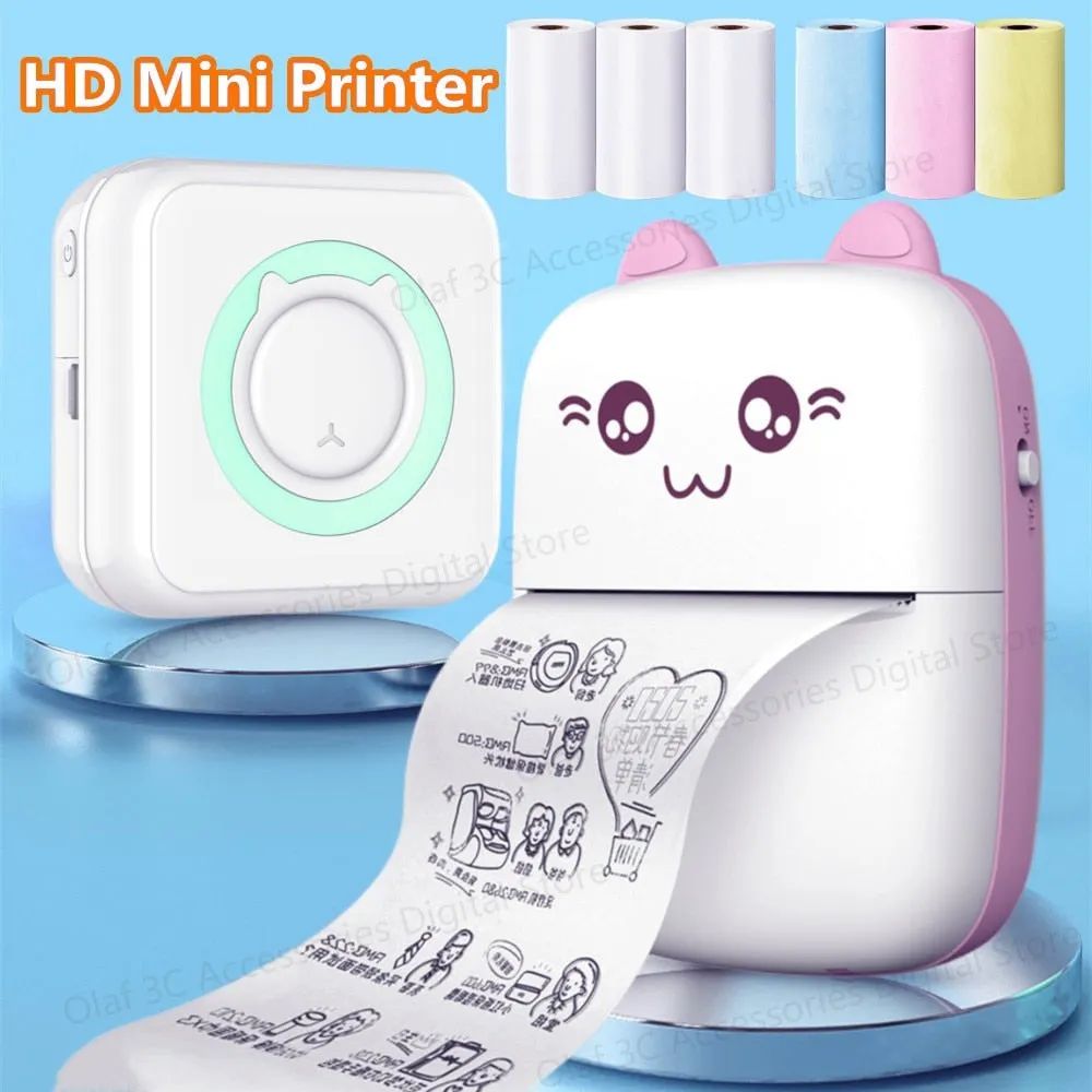 Mini Label Printer Inkless Thermal Portable Printer