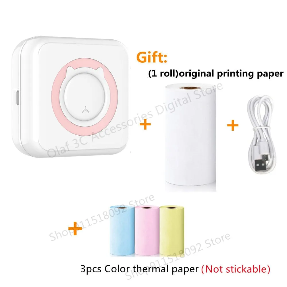 Mini Label Printer Inkless Thermal Portable Printer