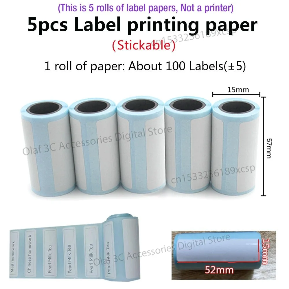 Mini Label Printer Inkless Thermal Portable Printer