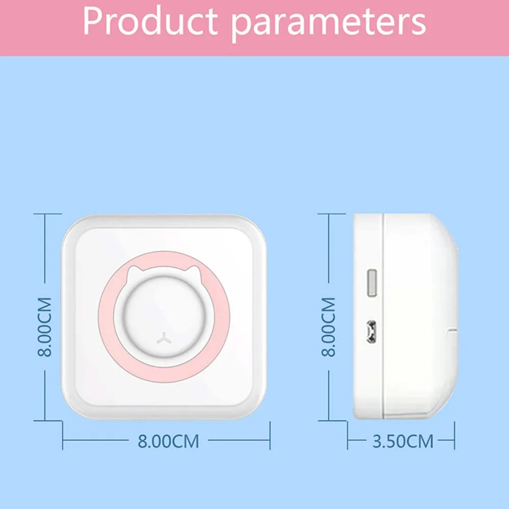 Mini Label Printer Inkless Thermal Portable Printer