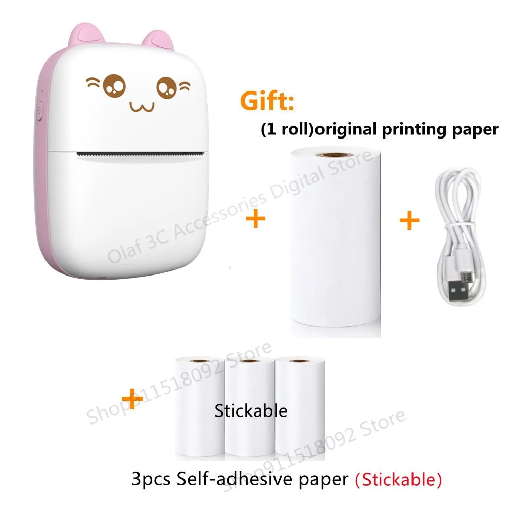Mini Label Printer Inkless Thermal Portable Printer