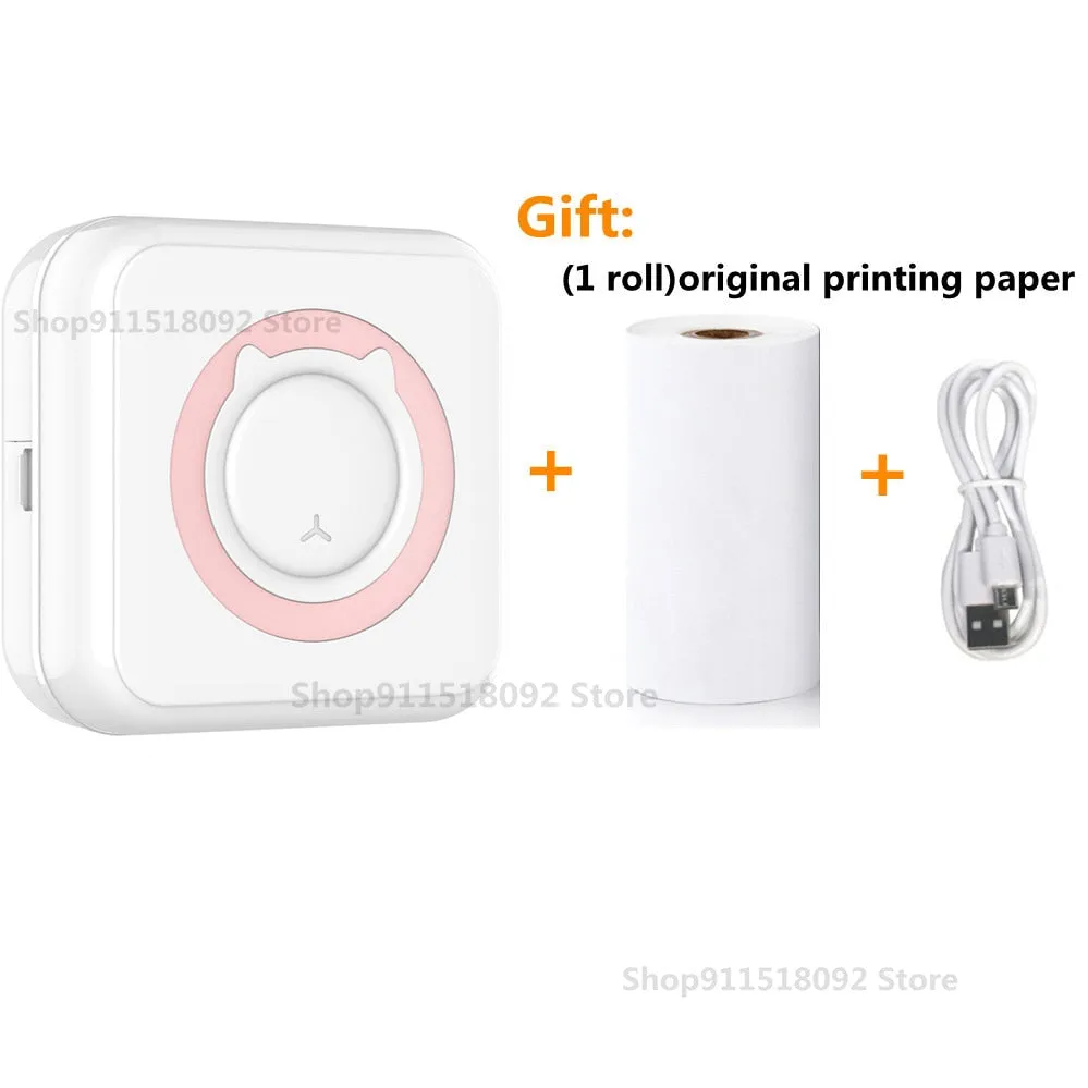 Mini Label Printer Inkless Thermal Portable Printer