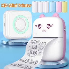 Mini Label Printer Inkless Thermal Portable Printer