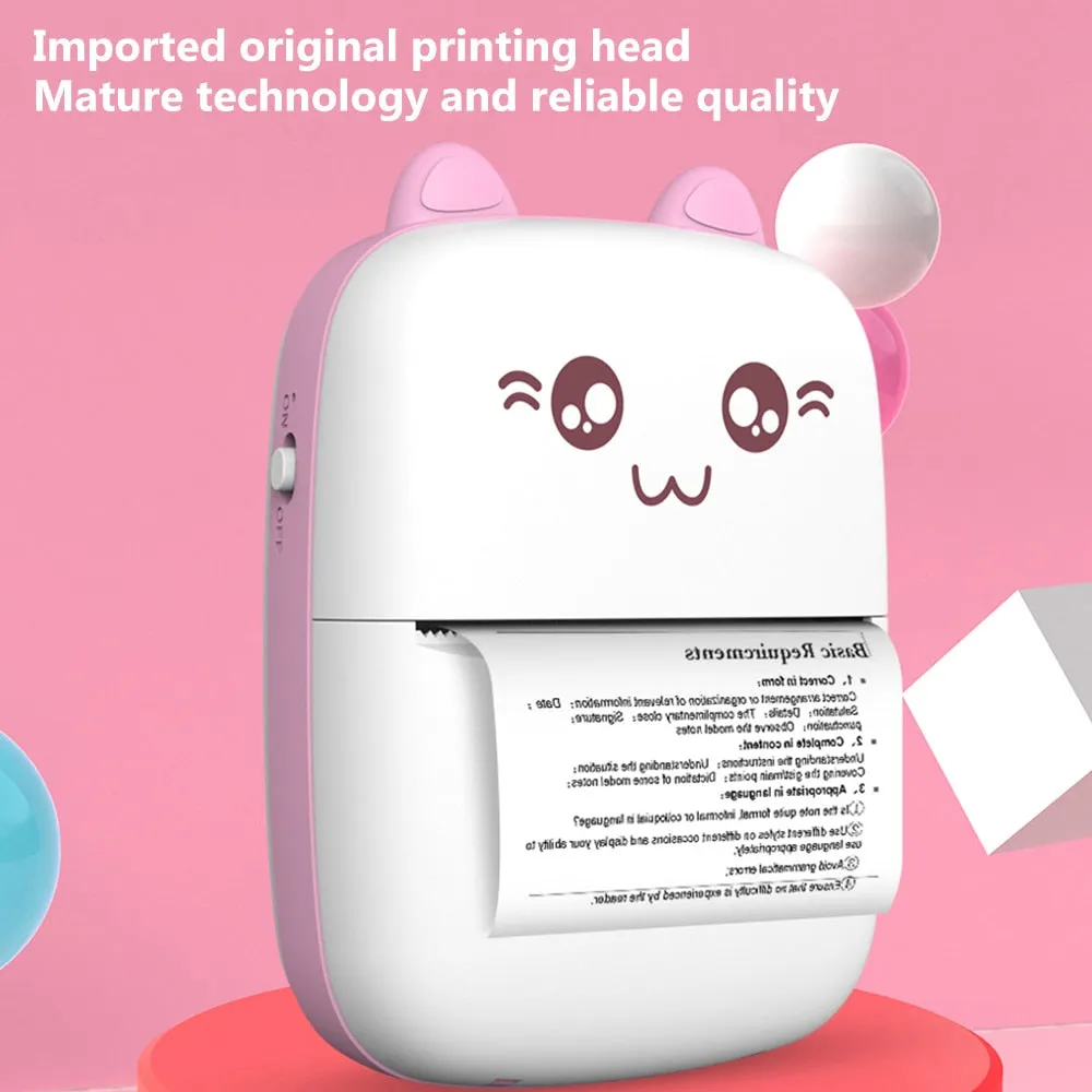 Mini Label Printer Inkless Thermal Portable Printer