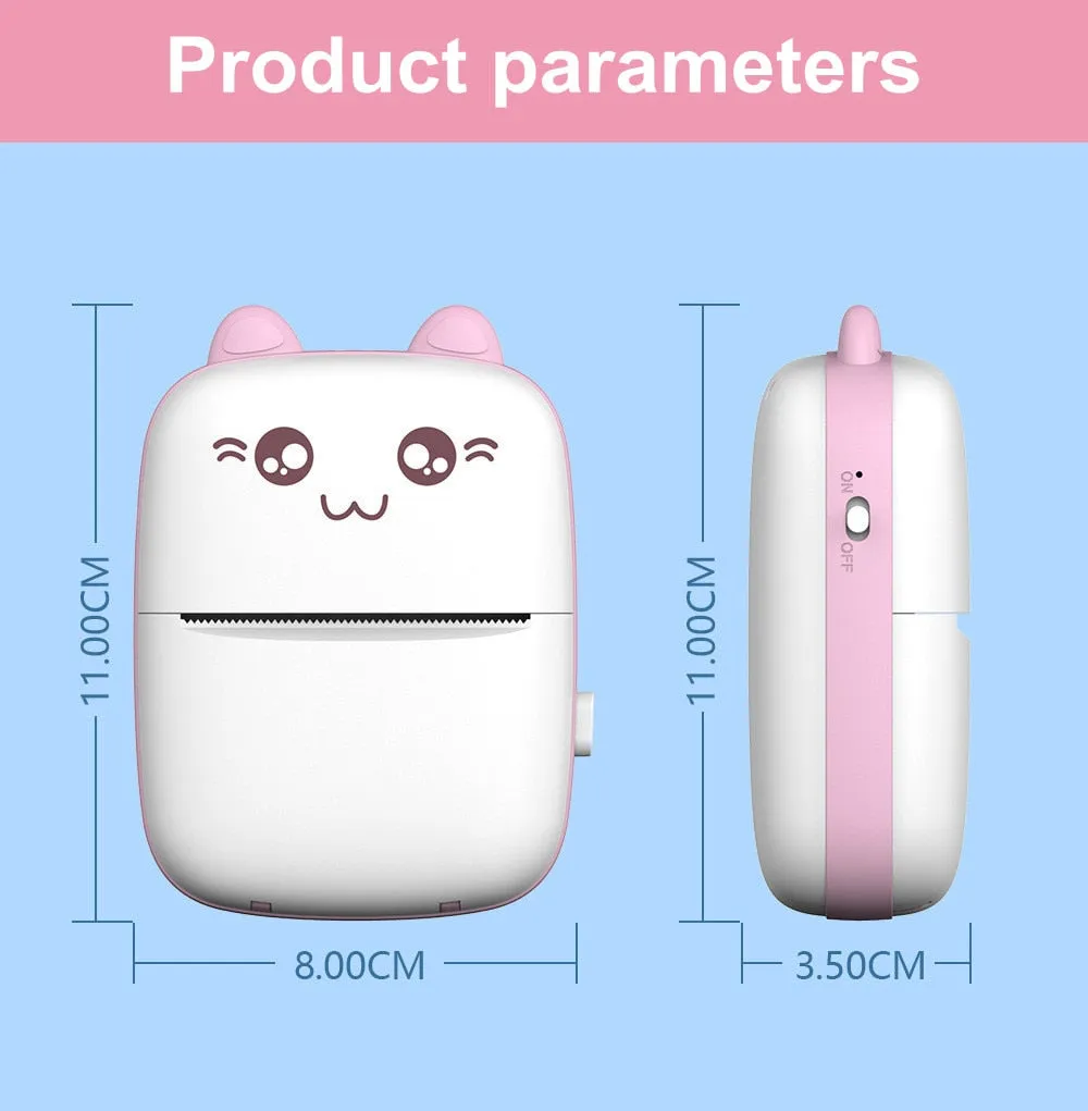 Mini Label Printer Inkless Thermal Portable Printer