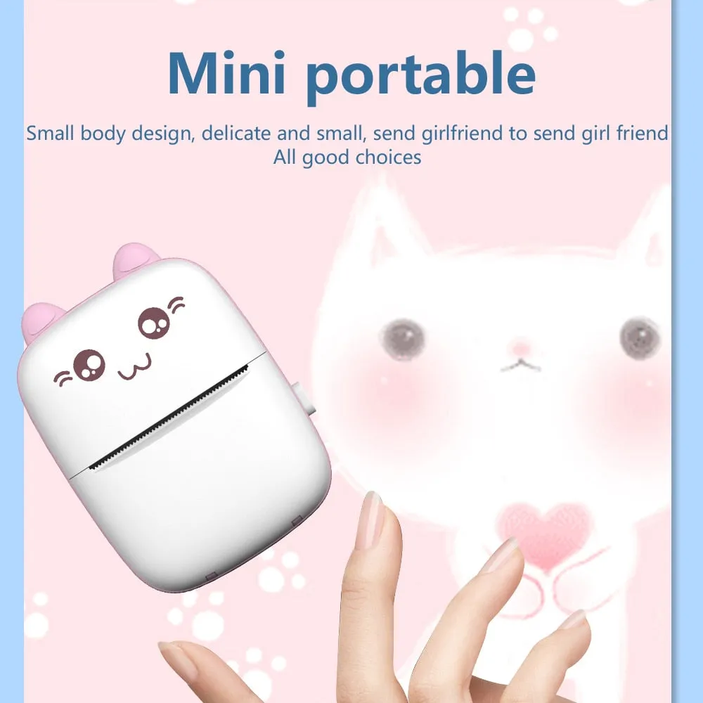Mini Label Printer Inkless Thermal Portable Printer