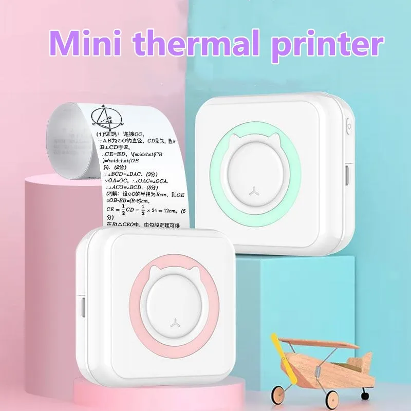 Mini Label Printer Inkless Thermal Portable Printer