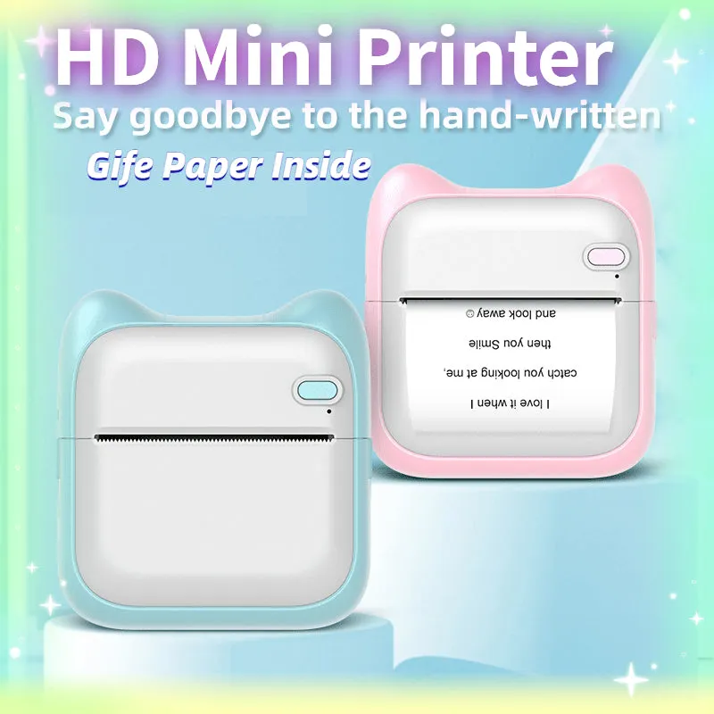 Mini Photo Printer for iPhone/Android, Portable Thermal Photo Printer for Gift Study Notes Work Photo Picture Memo