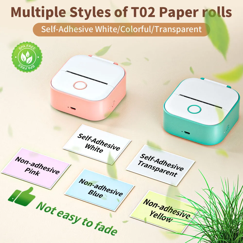 Mini Printer Portable Inkless Thermal Printer