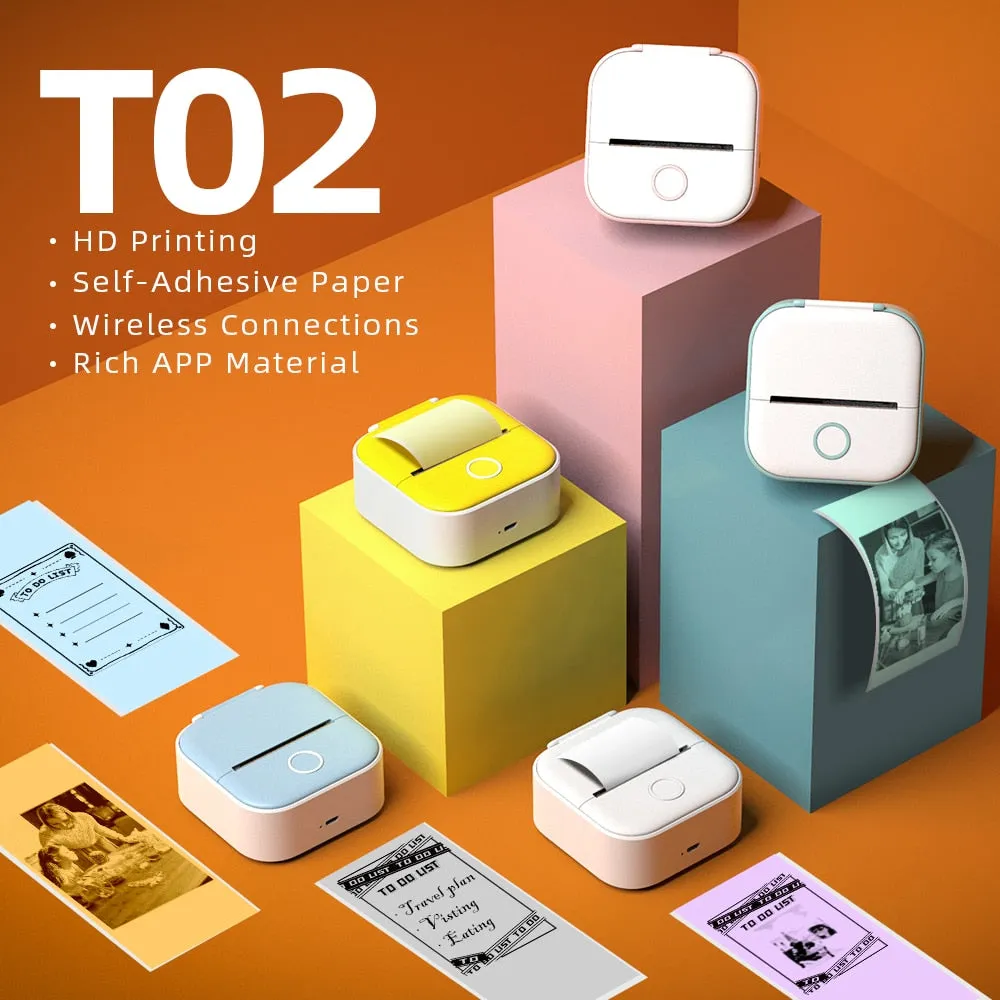 Mini Printer Portable Inkless Thermal Printer