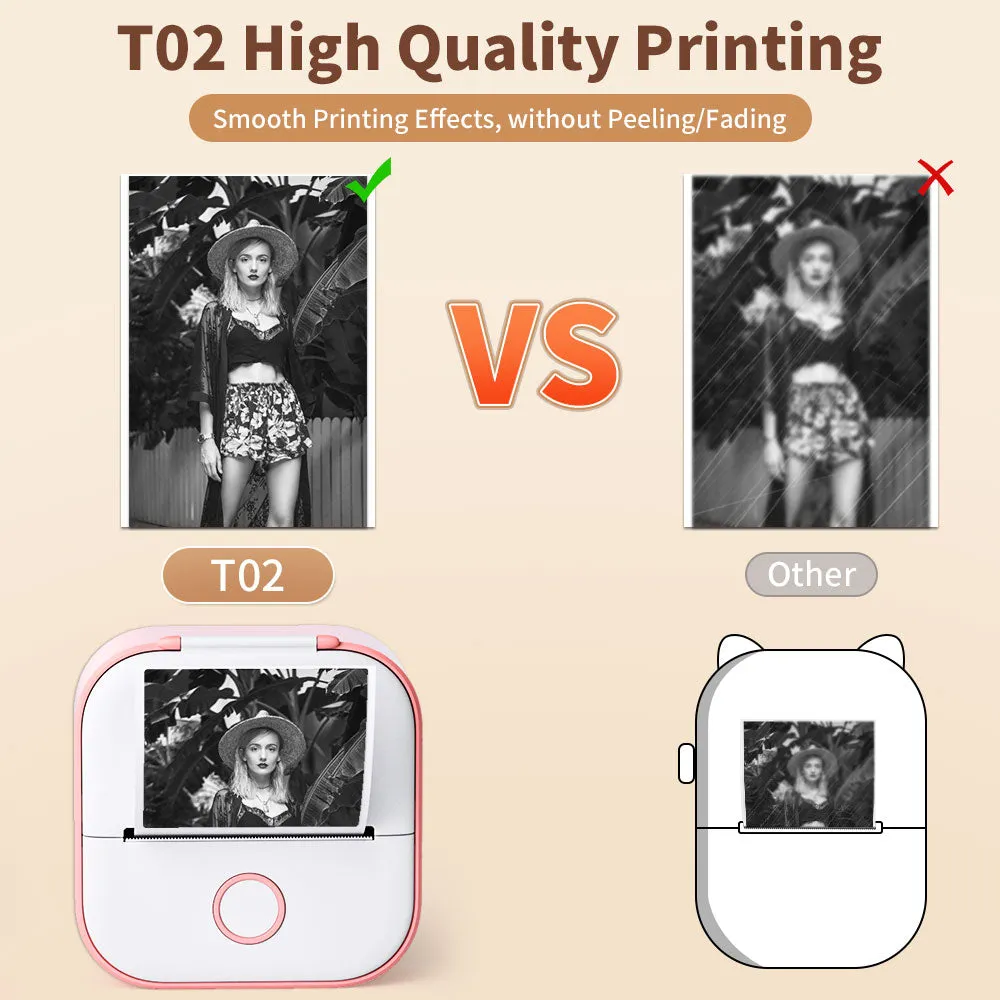 Mini Printer Portable Inkless Thermal Printer