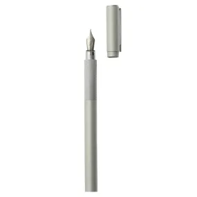 MUJI: Aluminum Round Shaft Refillable Fountain Pen (Black, 1 Pack)