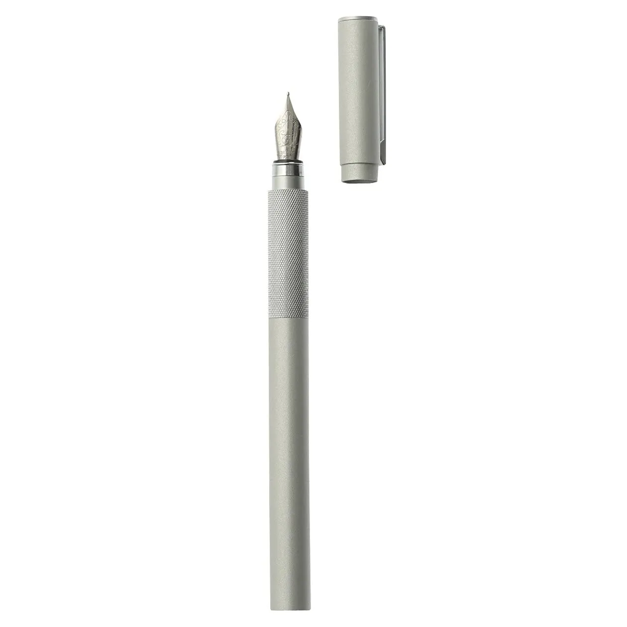 MUJI: Aluminum Round Shaft Refillable Fountain Pen (Black, 1 Pack)