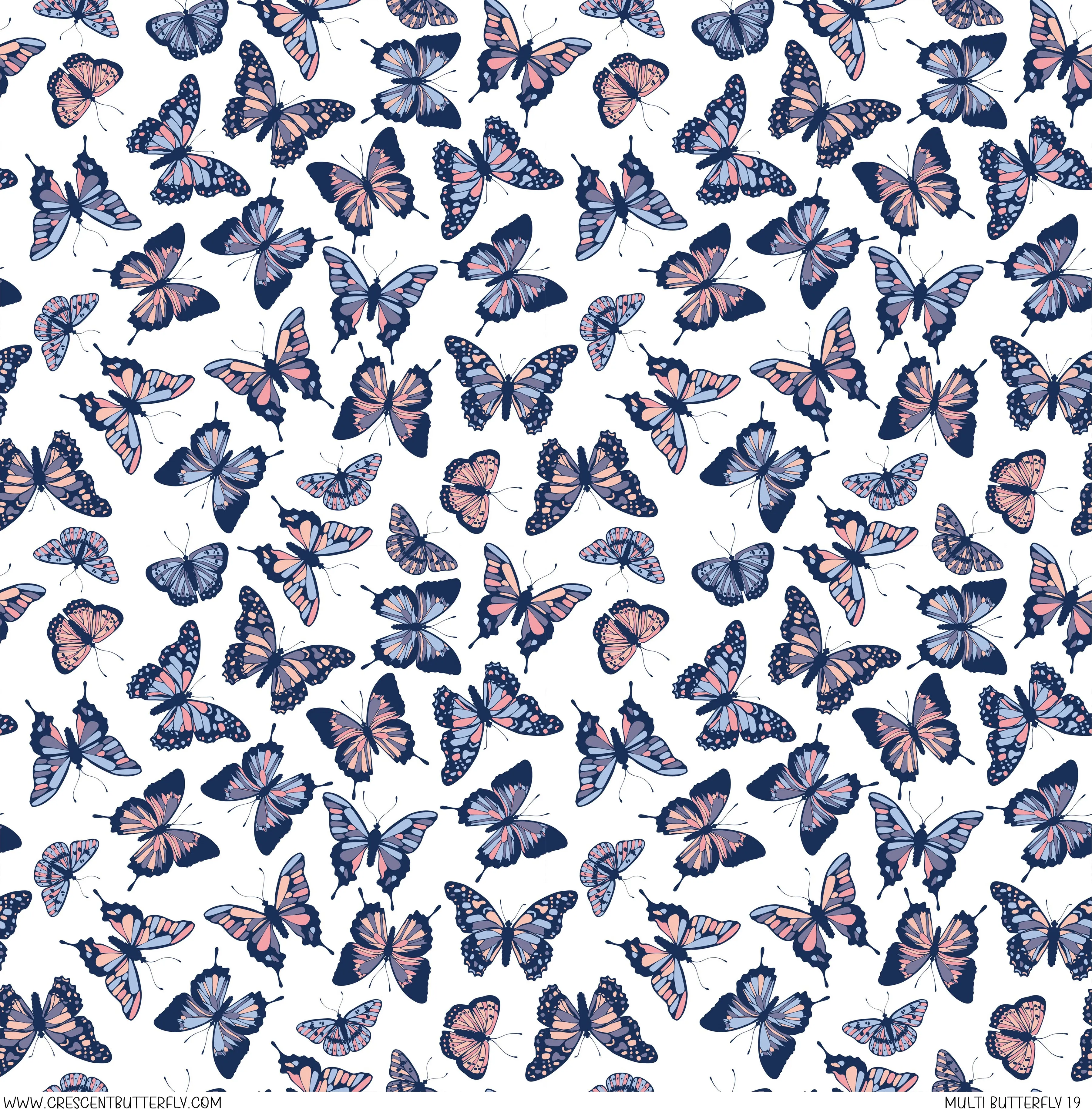 Multi Butterfly 19 Printed Vinyl Sheet/Wrap