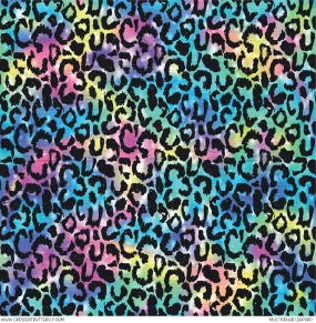 Multi Color Leopard Printed Vinyl Sheet/Wrap