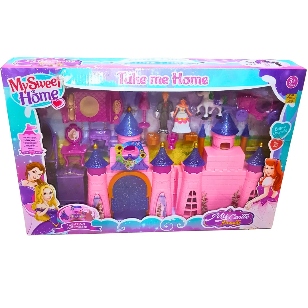 My Sweet Home Take Me Home Princess Castle Playset - Enchanting Lights & Music, Battery Operated, Ages 3 