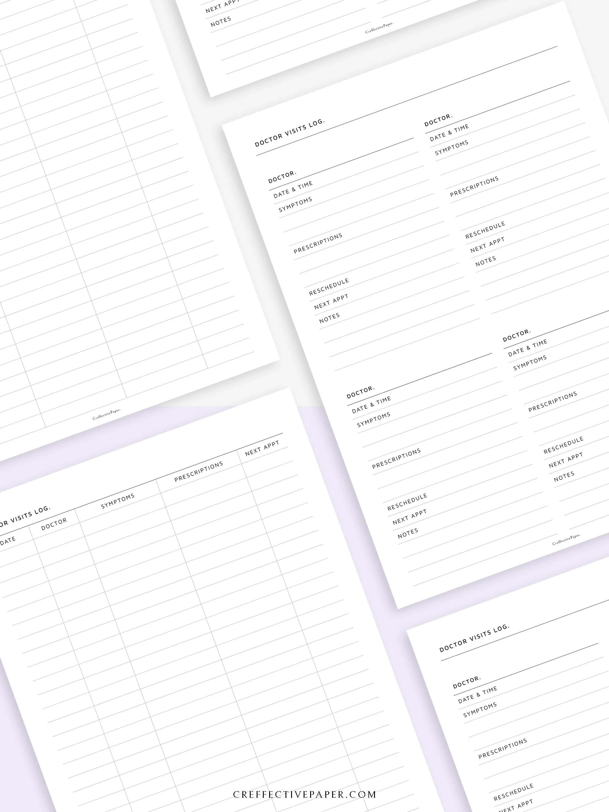 N113 | Personal Information & Medical Log Template